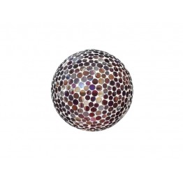 Boule Led Mosaiques Verre Rouge/Blanc Large