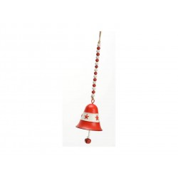 Cloche Métal Rouge et Blanc