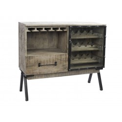 Buffet porte bouteilles bois de manguier