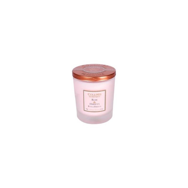 Bougie parfumée Rose et Hibiscus - 180g