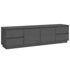 Meuble TV Gris 176x37x47,5 cm Bois de pin massif