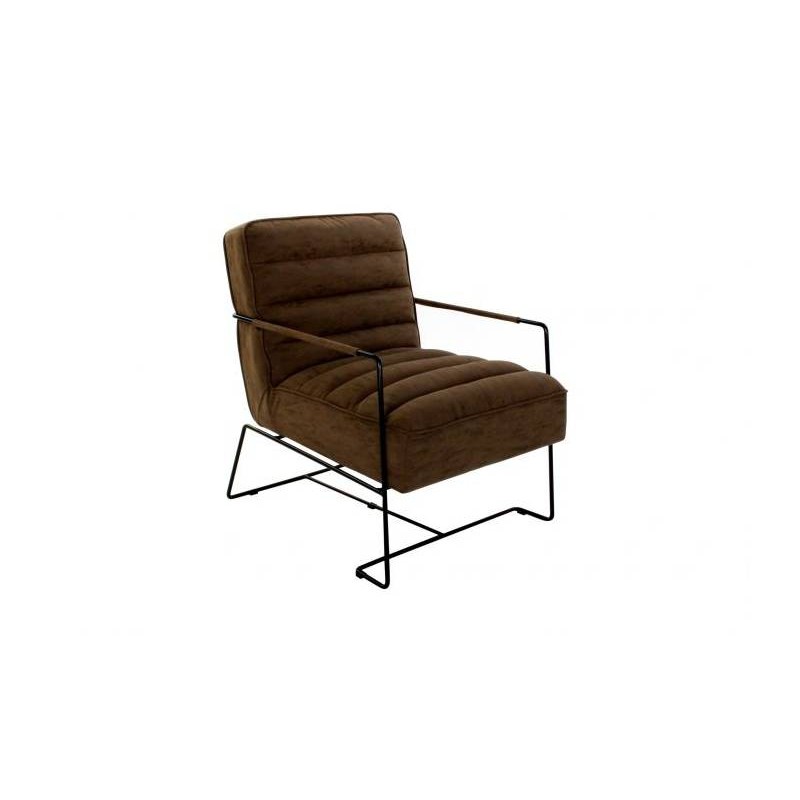 Fauteuil marron métal