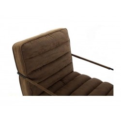 Fauteuil marron métal