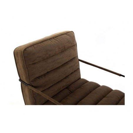 Fauteuil marron métal