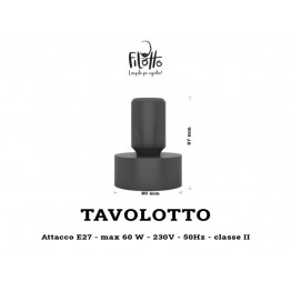 Lampe Tavolotto noire