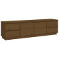 Meuble TV Marron miel 176x37x47,5 cm Bois de pin massif