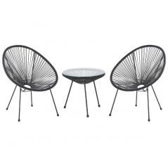 Set Fauteuils Spaghetti et Table