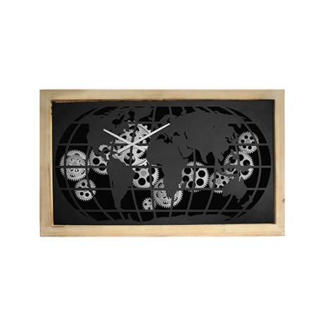 Horloge rectangulaire Monde