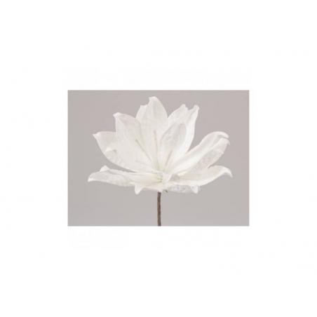 Branche fleur blanche 72 cm