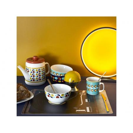 Sucrier inox rétro jaune