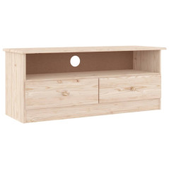 Meuble TV avec tiroirs ALTA 100x35x41 cm bois massif de pin