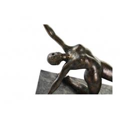 Statue gymnaste cuivré