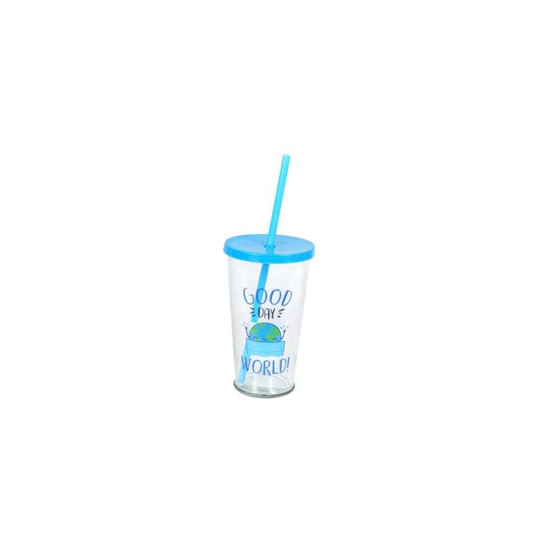 Verre à paille Bleu Verre à paille Bleu