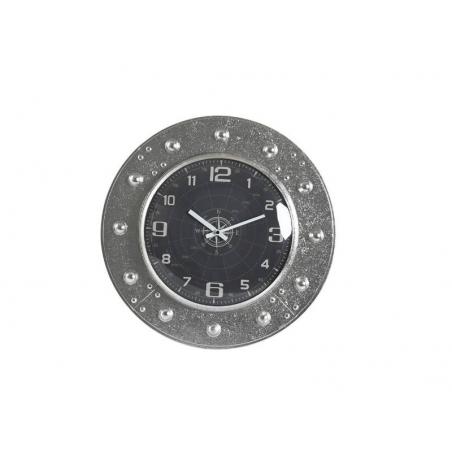 Horloge métal design argent