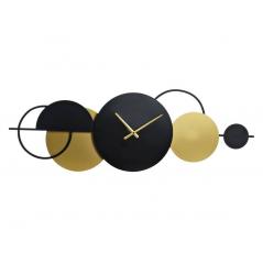 Horloge en métal dorée/noir
