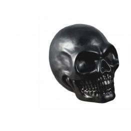 Sculpture tête de mort noire
