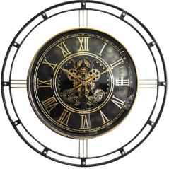 Horloge à engrenages verre et métal
