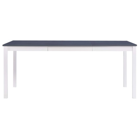 Table de salle à manger Blanc et gris 180 x 90 x 73 cm Pin