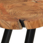 Table de bar en rondins 90x54x105 cm bois d'acacia solide