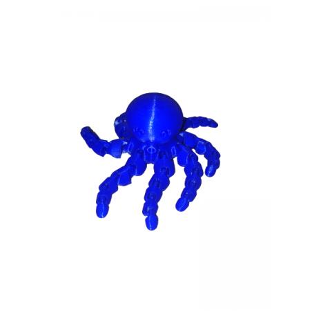 Poulpe articulé 3D bleu