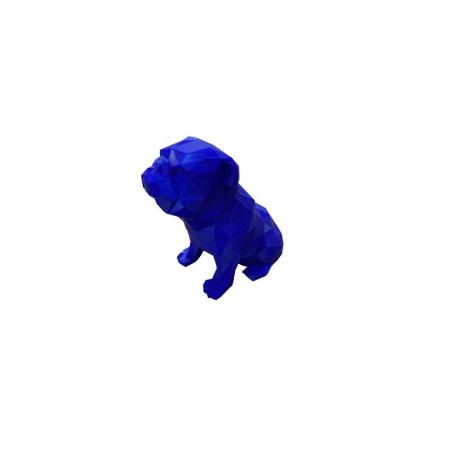 Bouledogue anglais 3D - Bleu