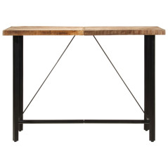 Table de bar 150x70x107 cm bois massif de manguier et fer