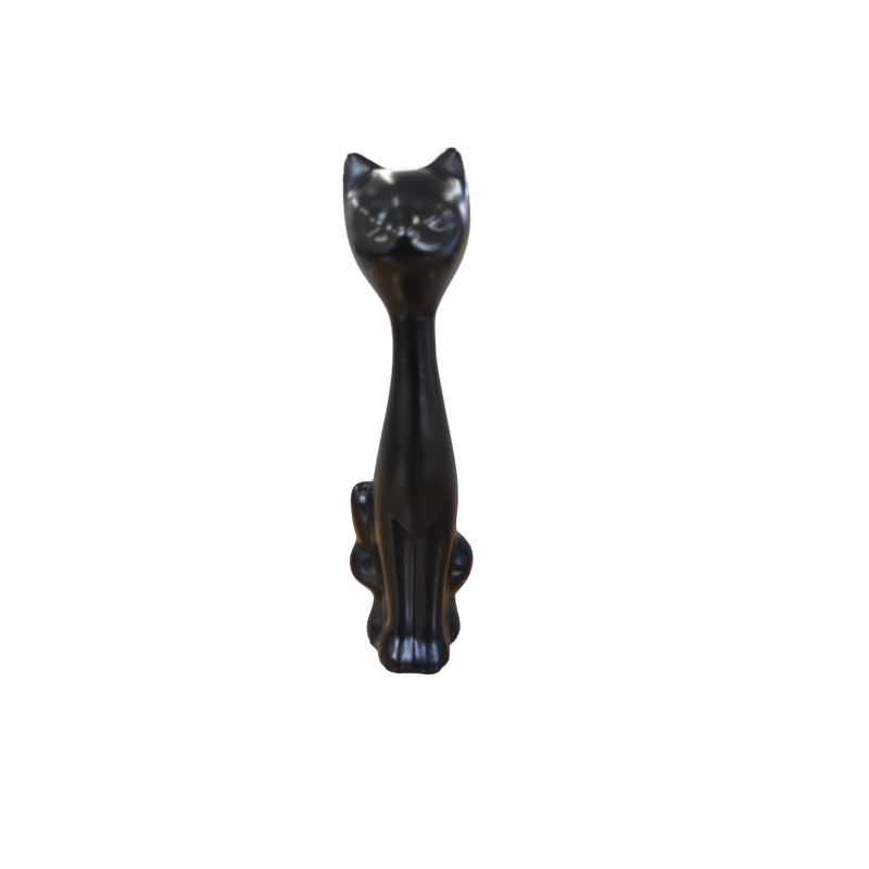 Sculpture chat noir h25