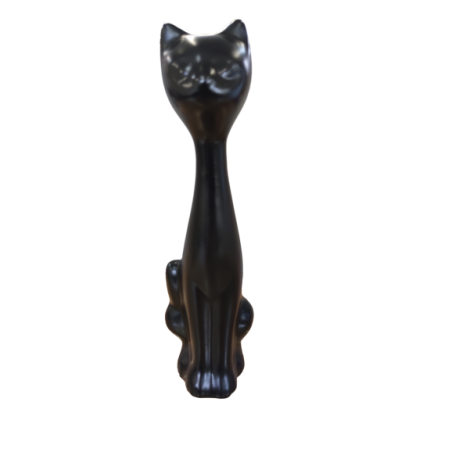 Sculpture chat noir h25