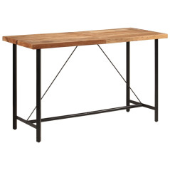 Table de bar 180x70x107 cm bois massif d'acacia et fer