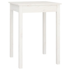 Table à manger Blanc 55x55x75 cm Bois massif de pin
