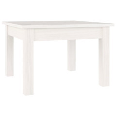 Table basse Blanc 45x45x30 cm Bois massif de pin