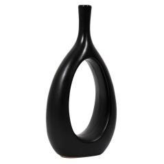Vase curve noir