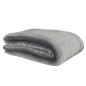 Plaid flanelle Sherpa gris - 140x200 cm