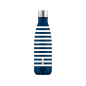 Bouteille isotherme Striped Bleu marine Little Marcel