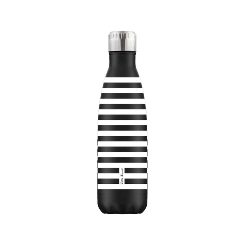 Bouteille isotherme Striped noir Little Marcel Bouteille isotherme Striped noir Little Marcel