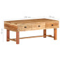 Table basse 100x50x40 cm Bois d'acacia massif