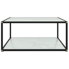 Table basse Blanc 80x80x35 cm Verre trempé