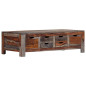 Table basse Gris 100x50x30 cm Bois de Sesham massif