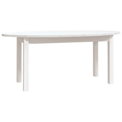 Table basse Blanc 110x55x45 cm Bois massif de pin