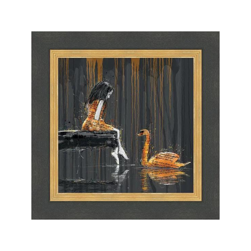 Romaric - La Petite Fille et le Cygne 40 x 40