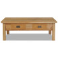 Table basse teck massif 100x60x35 cm