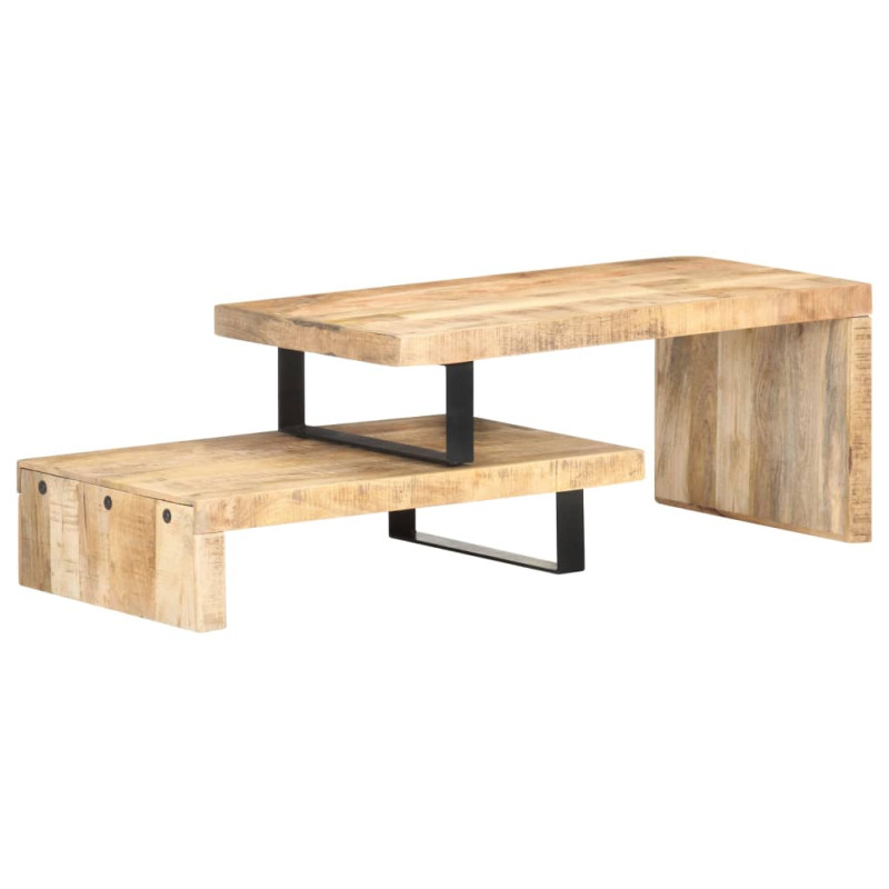 Ensemble 2 tables basses - Bois de manguier massif