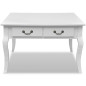 Table basse avec 4 tiroirs Blanc