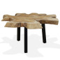 Table basse Teck authentique 80 x 70 x 38 cm