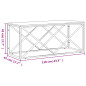 Table basse acier inoxydable et bois massif d'acacia