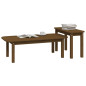 Ensemble 2 tables basses - Bois de pin massif - Marron