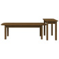 Ensemble 2 tables basses - Bois de pin massif - Marron