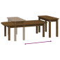 Ensemble 2 tables basses - Bois de pin massif - Marron