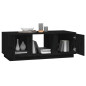 Table basse Noir 110x50x40 cm Bois massif de pin