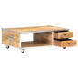 Table basse 89x59x33 cm Bois massif de manguier brut